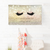 Elegante Modern Chic Glamour Bokeh Imitate Lashes Banner (Insitu)