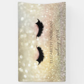 Elegante Modern Chic Glamour Bokeh Imitate Lashes Banner (Vertikal)