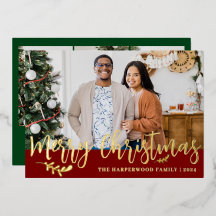 Elegante Modern Christmas Family Foto Collage