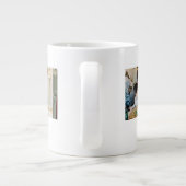 Elegante Modern Christmas Family Foto Collage Jumbo-Tasse (Rückseite)