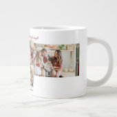 Elegante Modern Christmas Family Foto Collage Jumbo-Tasse (Rechts)