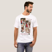Elegante Modern Christmas Family Foto Collage T-Shirt (Vorne ganz)