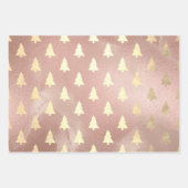 Elegante Modern Christmas Tree Patterns Geschenkpapier Set (Vorderseite 3)