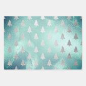 Elegante Modern Christmas Tree Patterns Geschenkpapier Set (Vorderseite 2)