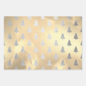 Elegante Modern Christmas Tree Patterns Geschenkpapier Set (Vorderseite 2)