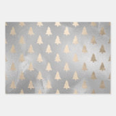 Elegante Modern Christmas Tree Patterns Geschenkpapier Set (Vorderseite)