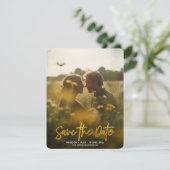 Elegante Modern Foto Save the Date Karte (Stehend Vorderseite)