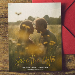 Elegante Modern Foto Save the Date Karte