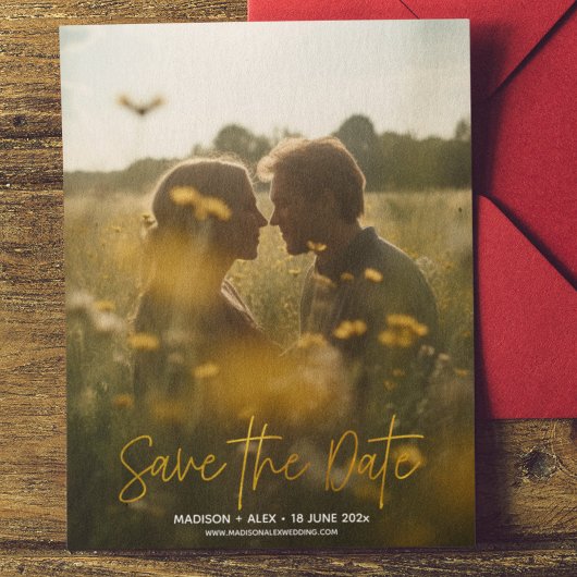 Elegante Modern Foto Save the Date Karte