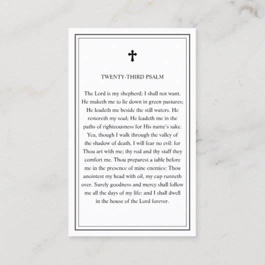 Elegante Modern Funeral Memorial Gebet Fotokarte Visitenkarte (Rückseite)