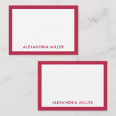 Elegante Modern Girly Trendy Magenta Rosa Mitteilungskarte (Vorne/Hinten)