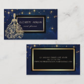 Elegante Modern Glamorouse Stars Imitate Gold Dres Visitenkarte (Vorne/Hinten)
