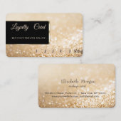 Elegante Modern Glittery Bokeh Treuekarte (Vorne/Hinten)