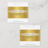 Elegante Modern Gold Card mit Gold Linien Quadratische Visitenkarte (Vorne/Hinten)