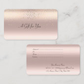 Elegante Modern Gold Confetti Shiny Rose Gold Rabattkarte (Vorne/Hinten)