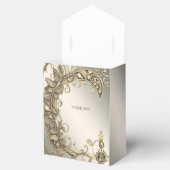 Elegante Modern Gold Decorative Gevor Box Geschenkschachtel (Geöffnet)