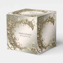 Elegante Modern Gold Decorative Gevor Box Geschenkschachtel