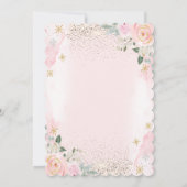 Elegante Modern Gold Diamonds Snowflakes Sweet 16 Einladung (Rückseite)