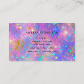 Elegante Modern Gold Fire Opal Treuekarte Visitenkarte (Rückseite)