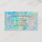 Elegante Modern Gold Opal Treviso Visitenkarte (Rückseite)