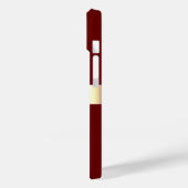 Elegante Modern Gold Streifen Floral Mandala Rot Case-Mate iPhone Hülle (Rückseite / Links)