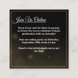 Elegante Modern Graduation Party Enclosure Card Begleitkarte
