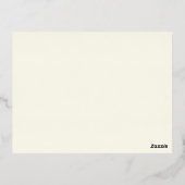 Elegante Modern Ivory Gold Foil Empfang Card Folie Einladungspostkarte (Rückseite)