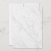 Elegante Modern Marble Trendy Save the Date Card Einladung (Rückseite)