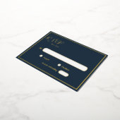 Elegante Modern Navy Gold Foil UAWG Postcard Folie Einladungspostkarte (Gedreht)