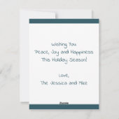 Elegante Modern Peace Gold Star Feiertagskarte (Rückseite)