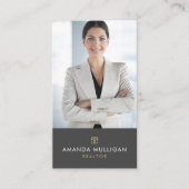 Elegante Modern Real Anwesen Agent Business Card Visitenkarte (Vorderseite)