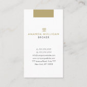 Elegante Modern Real Anwesen Agent Business Card Visitenkarte (Rückseite)