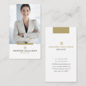 Elegante Modern Real Anwesen Agent Business Card Visitenkarte (Vorne/Hinten)