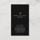 Elegante Modern Real Anwesen Agent Business Card Visitenkarte (Rückseite)