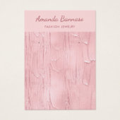 Elegante Modern rosa Schmuckkarte mit Ohrring (Vorderseite)