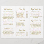 Elegante Modern Simple Salon Gold Trifold Broschür (Rückseite)