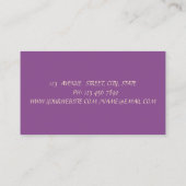 Elegante Modern Violet Gold Confetti Visitenkarte (Rückseite)