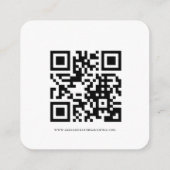 Elegante Modern Wedding Info Card | QR-Code Begleitkarte (Rückseite)