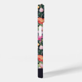 Elegante Modern Wildblume Pilzname auf schwarz Case-Mate iPhone Hülle (Rückseite / Rechts)