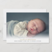 Elegante Moderne 2 Foto Weihnachtsfeiertage Geburt Ankündigung (Rückseite)