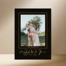 Elegante moderne 4-Foto-Collage Schwarz Gold Neuja