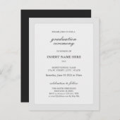 Elegante Moderne Abschluss Einladung Postkarte (Vorne/Hinten)