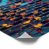 Elegante Moderne Abstrakt Brick Wall | Poster (Ecke)