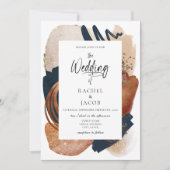 Elegante Moderne Abstrakt Terracotta auf dem Monte Einladung (Vorderseite)