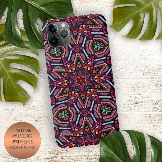 Elegante Moderne Abstrakte Bohemische Mandala iPhone Hülle