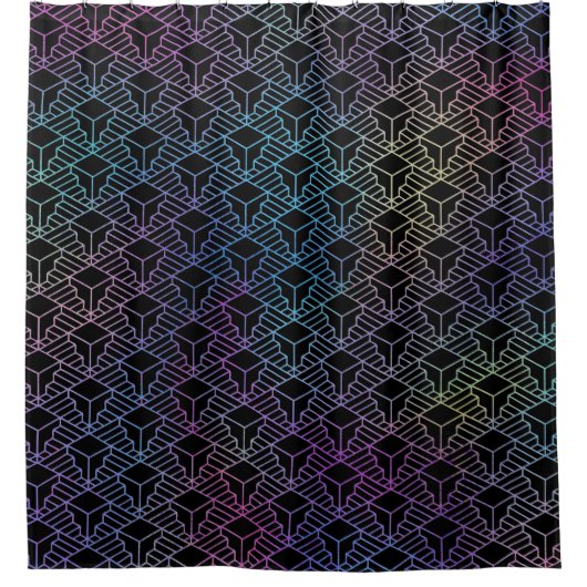 Elegante Moderne Abstrakte Farben Kunst, Dichtung Duschvorhang (Vorderseite)