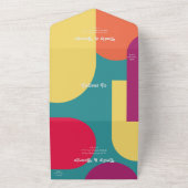 Elegante Moderne Abstrakte Hochzeit All In One Einladung (Außenbereich)