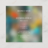 Elegante moderne Abstrakte Kunst - Berufliche Vorl Quadratische Visitenkarte (Rückseite)