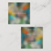 Elegante moderne Abstrakte Kunst - Berufliche Vorl Quadratische Visitenkarte (Vorne/Hinten)