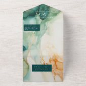 Elegante Moderne Abstrakte Kunst, Dichtung und Mus All In One Einladung (Außenbereich)